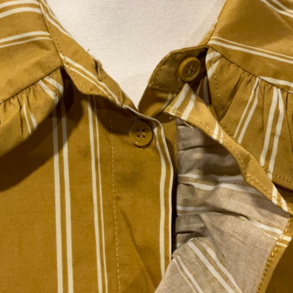 Free People X Just Female Giva Striped Button Down Shirt NWT Sz XS PTP 18 $140 - Picture 7 of 11
